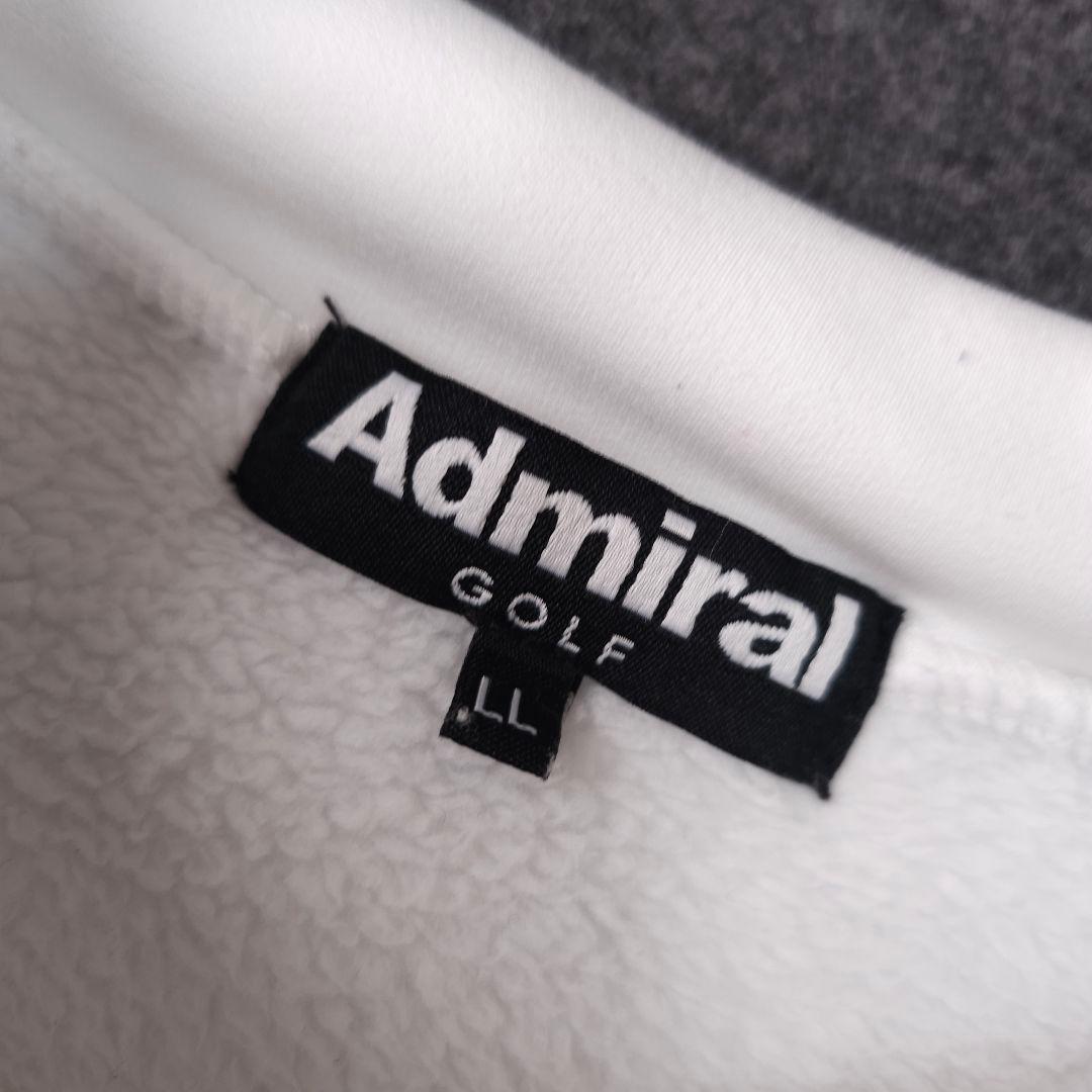 近年 アドミラルゴルフ 秋冬 ダンボールニット プルオーバートレーナー 白 LL