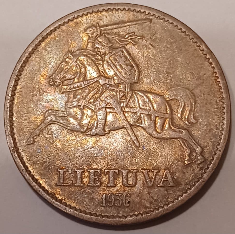 90年前の銀貨 博物館の名前にもなった英雄ヴィータウタス大公の銀貨 リトアニア