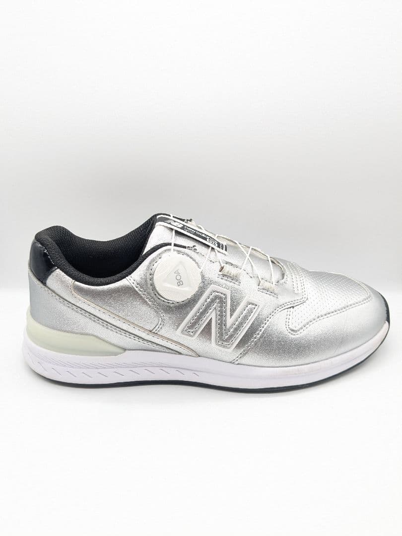 極美品 New Balance シルバー ゴルフシューズ　23.5cm