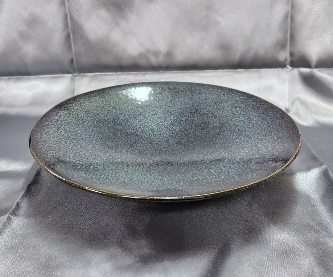 【木村盛和】作　盛皿　茶器　骨董品　皿　昭和レトロ　油滴天目　新品　未使用品