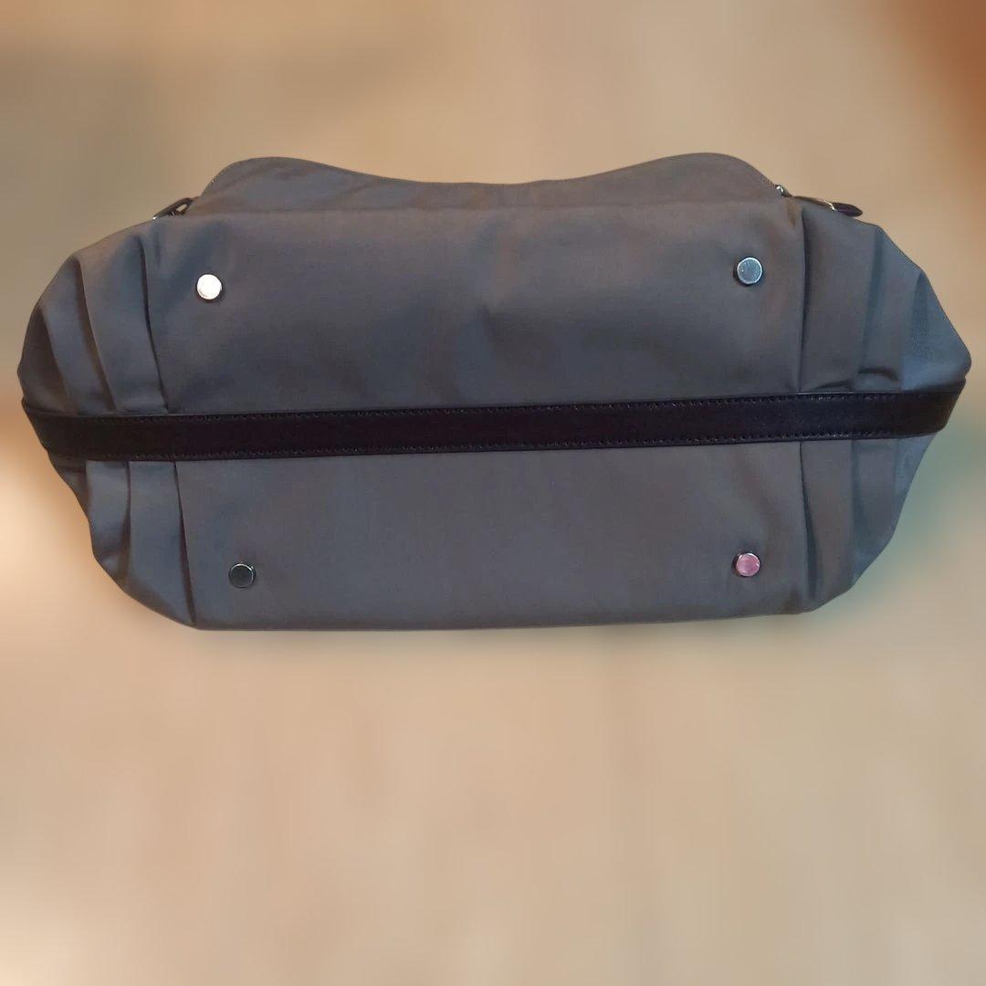 crewre ナイロンレザーショルダーバッグ mocha gray　クルーレ