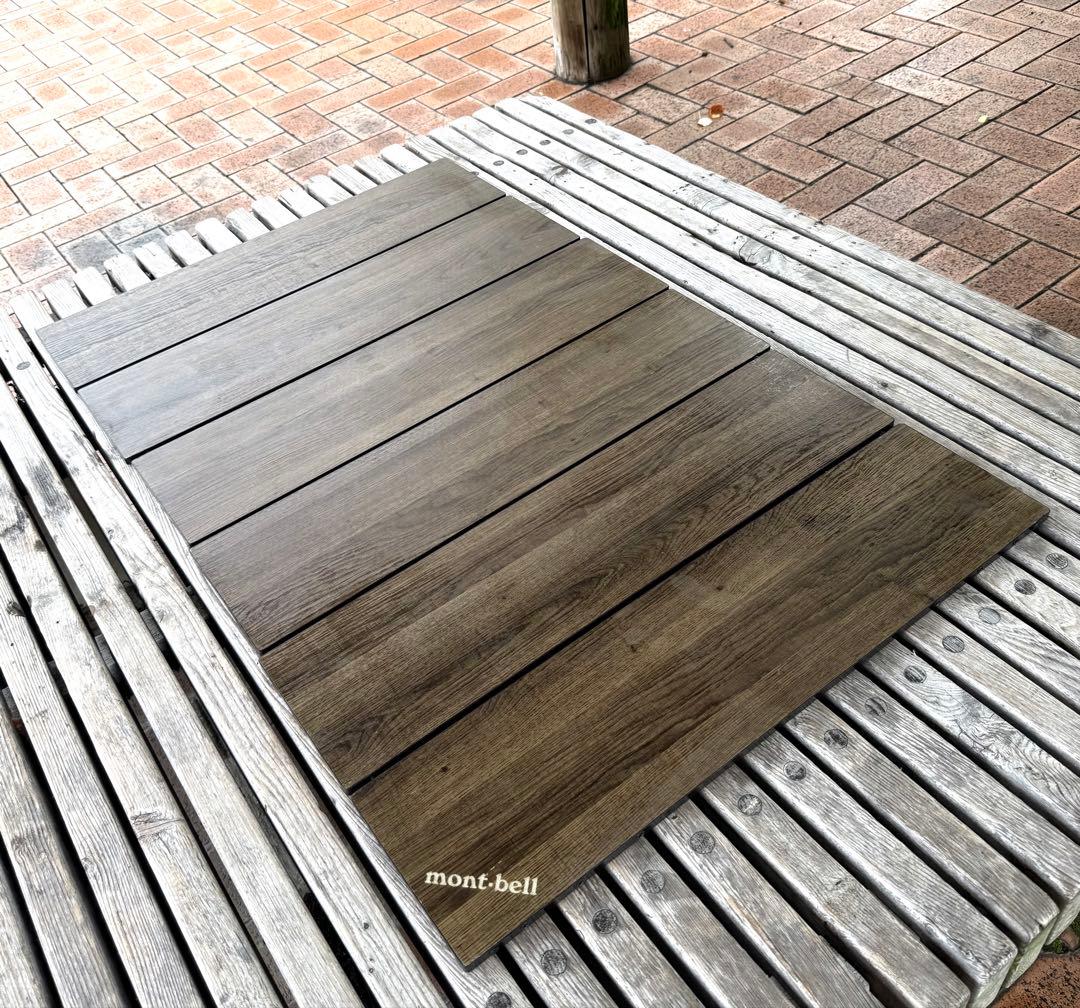 【美品】◼︎mont-bell◼︎木目調★2色★アウトドアテーブル★ワイド★