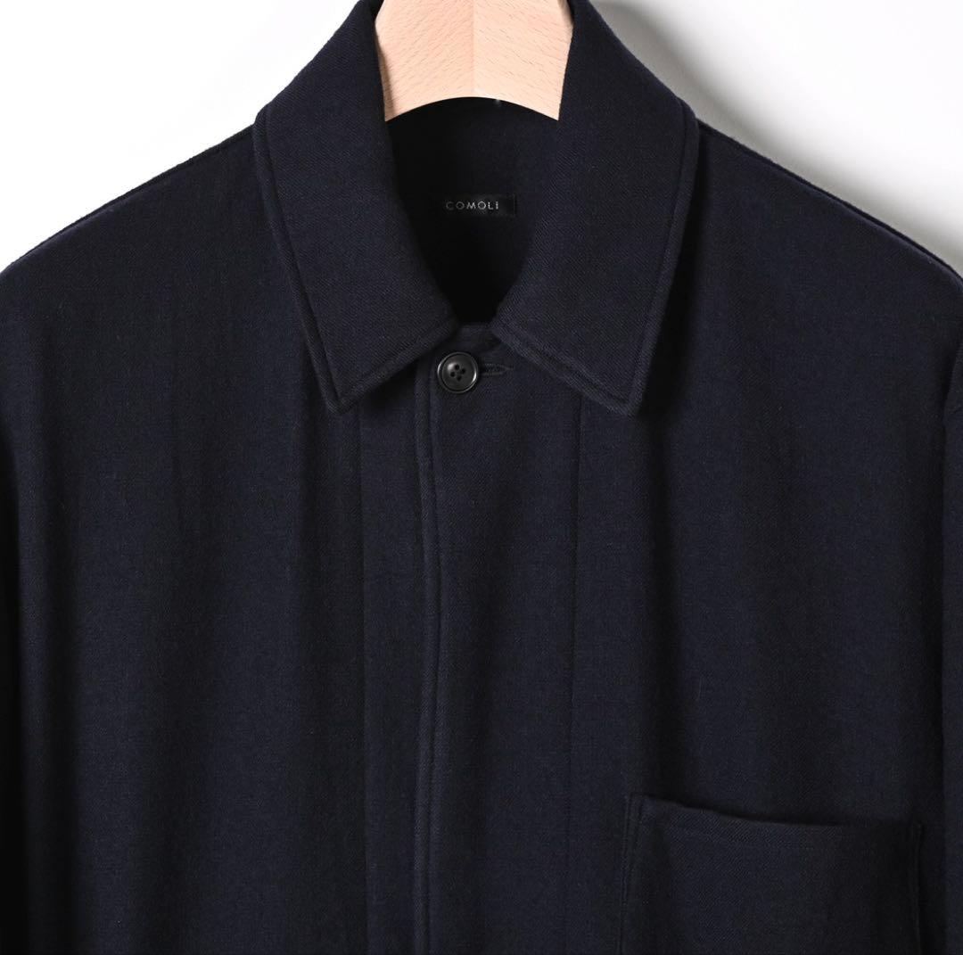 COMOLI リファインウール オールインワン 2 ネイビー 美品 即完売
