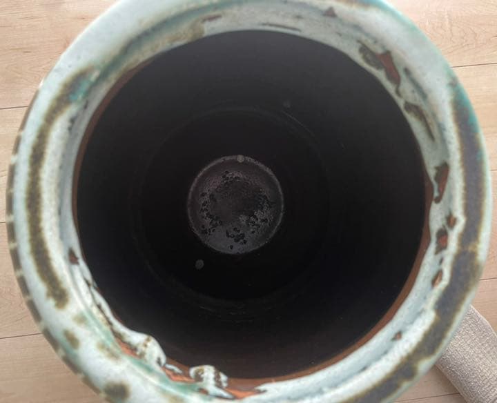 信楽焼 すだれ茶壺 すいか壺 骨董アンティーク