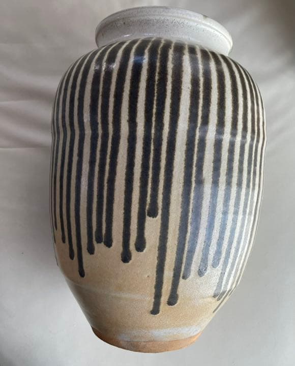 信楽焼 すだれ茶壺 すいか壺 骨董アンティーク