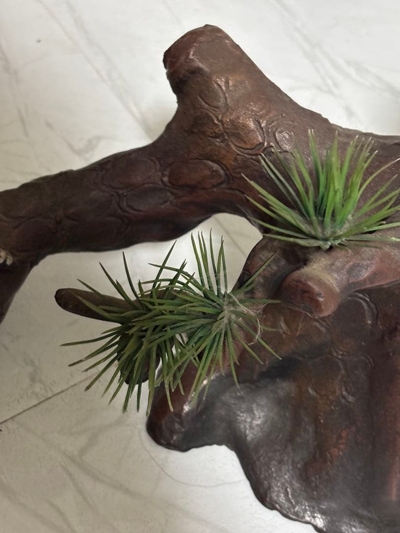 双鷹　双鷲　鉄製　置物 秀峰作