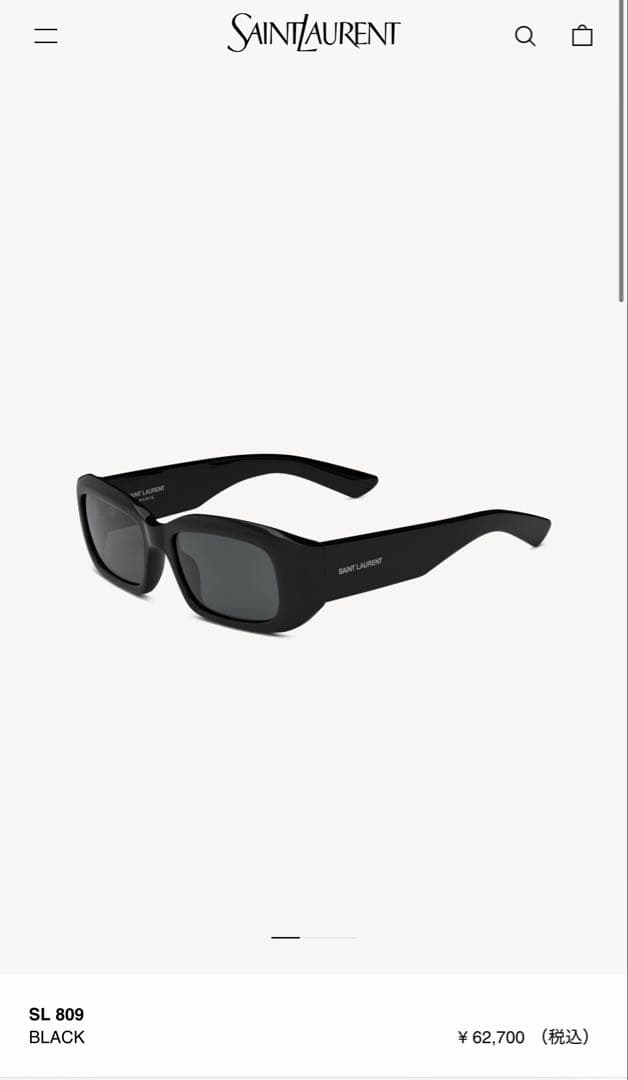 Taeyang愛用サングラス YSL SL809 001 サンローラン