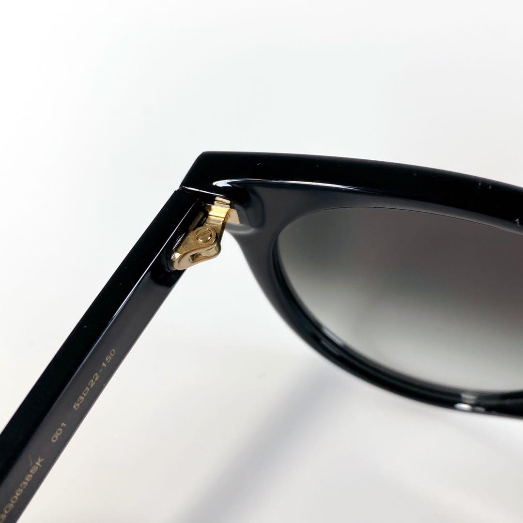 【美品】 GUCCI GG0638SK 001 ブラック×ゴールドサングラス