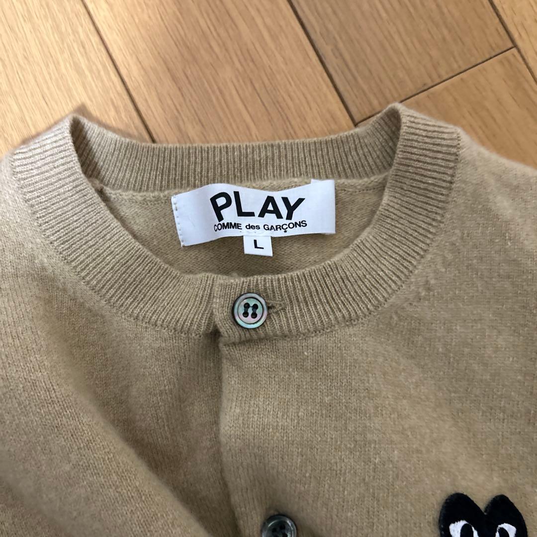 PLAY COMME des GARÇONS ベージュ カーディガン L