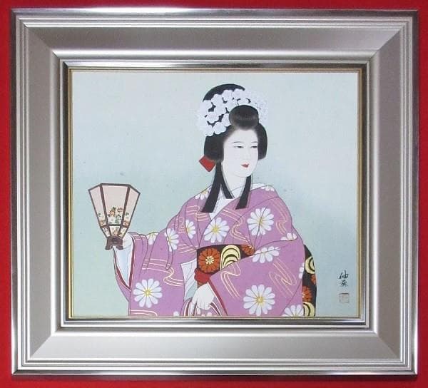 真作　宮下　柚葵　肉筆原画　美人画