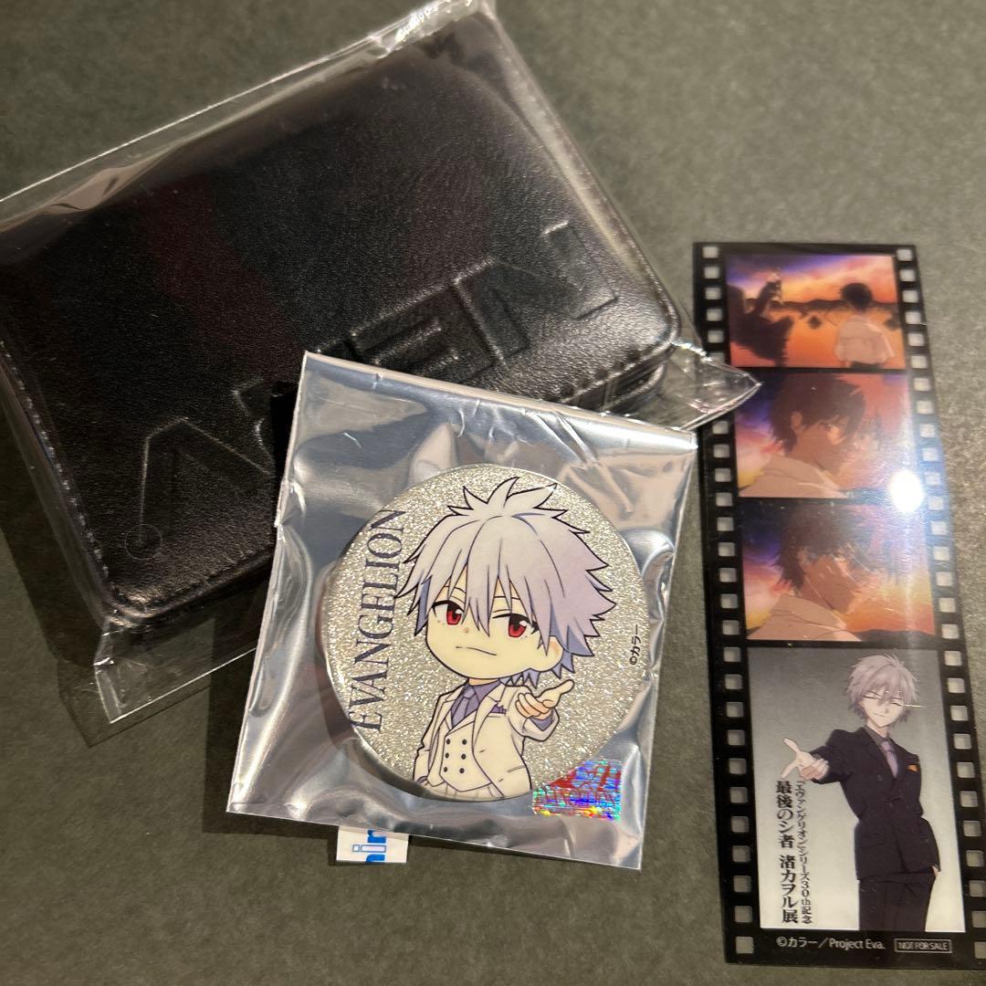 エヴァンゲリオン 渚カヲル展　IDカード入りカードケース&缶バッヂ&映画フィルム