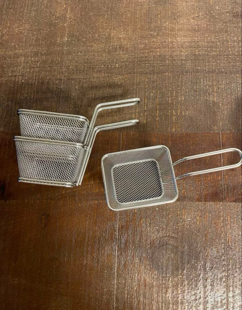 【10/19日曜まで】4つ)ステンレス製四角形ストレーナー　【新品未使用】