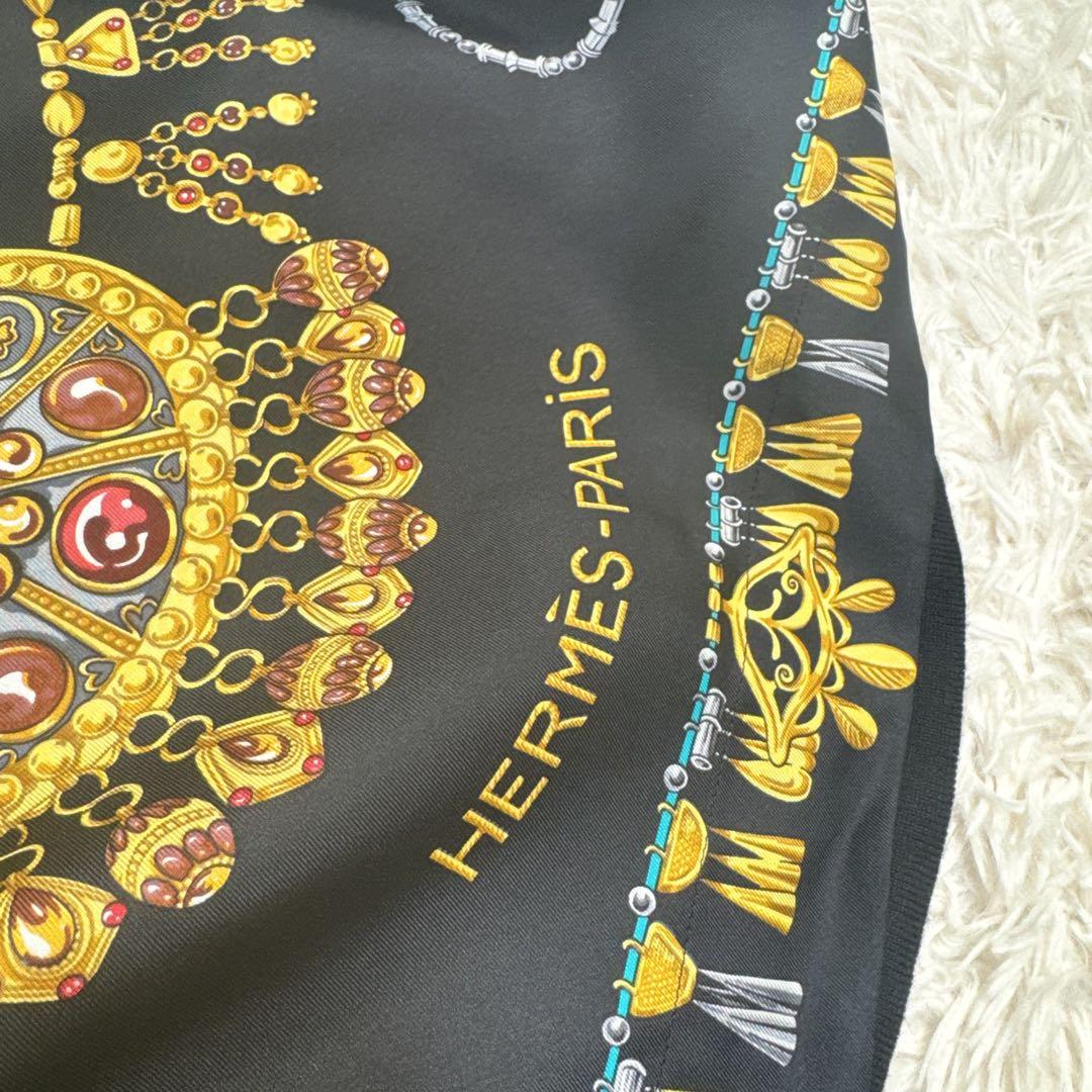 レア！ 極美品✨ HERMES ポロシャツ シルク カシミヤ混 ニット 切り替え