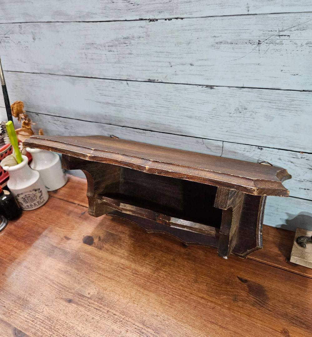 フランスアンティーク 木製のレターラック ウォールシェルフ 壁掛け 飾り棚