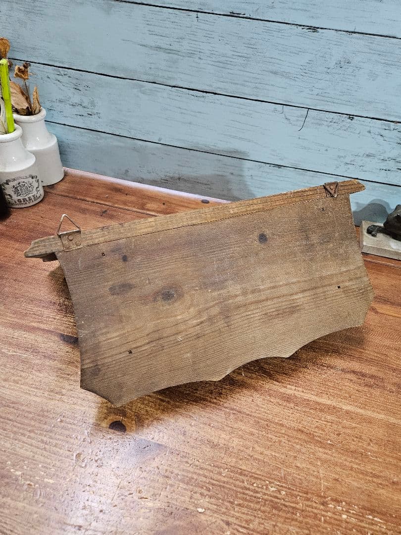 フランスアンティーク 木製のレターラック ウォールシェルフ 壁掛け 飾り棚