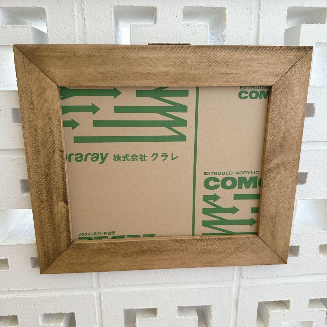 An★ヘザーブラウンSサイズ対応額縁★ホワイト