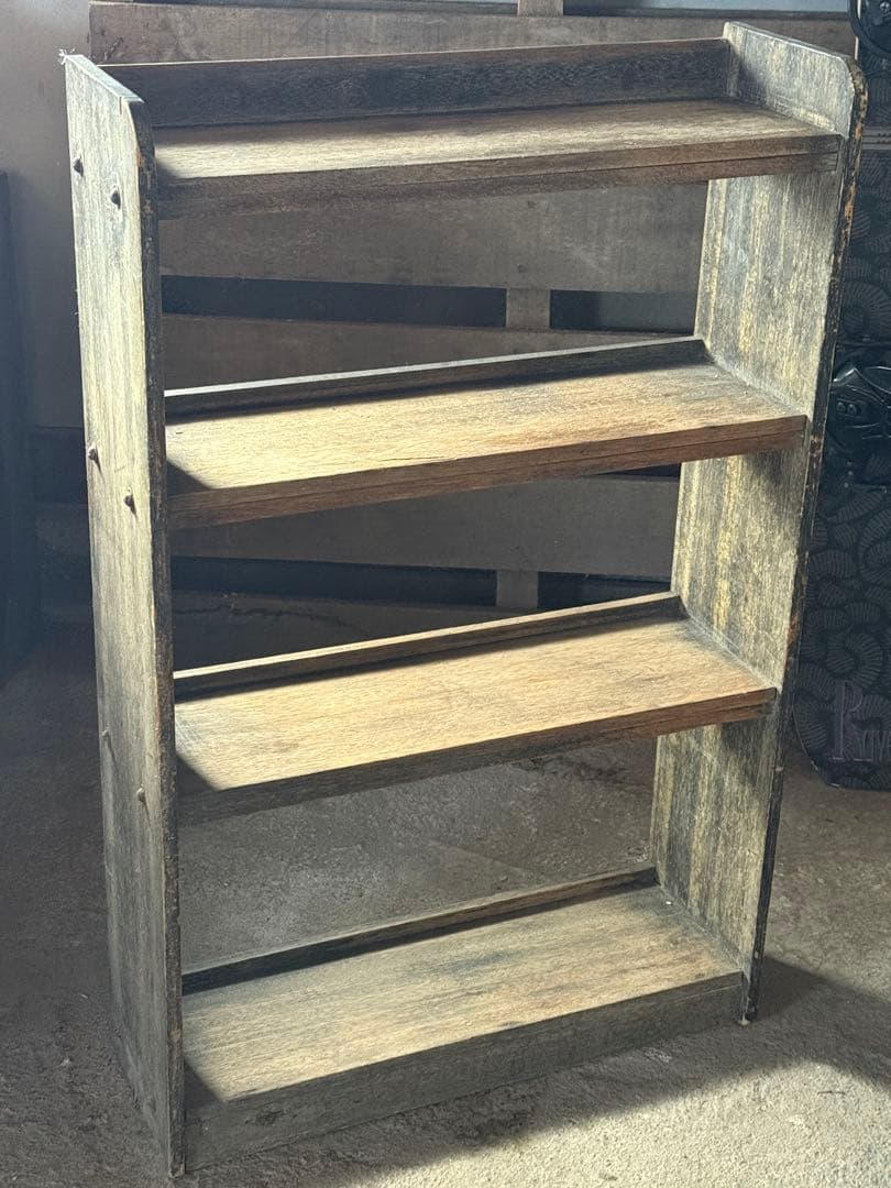 木製4段シェルフ ブラウン系