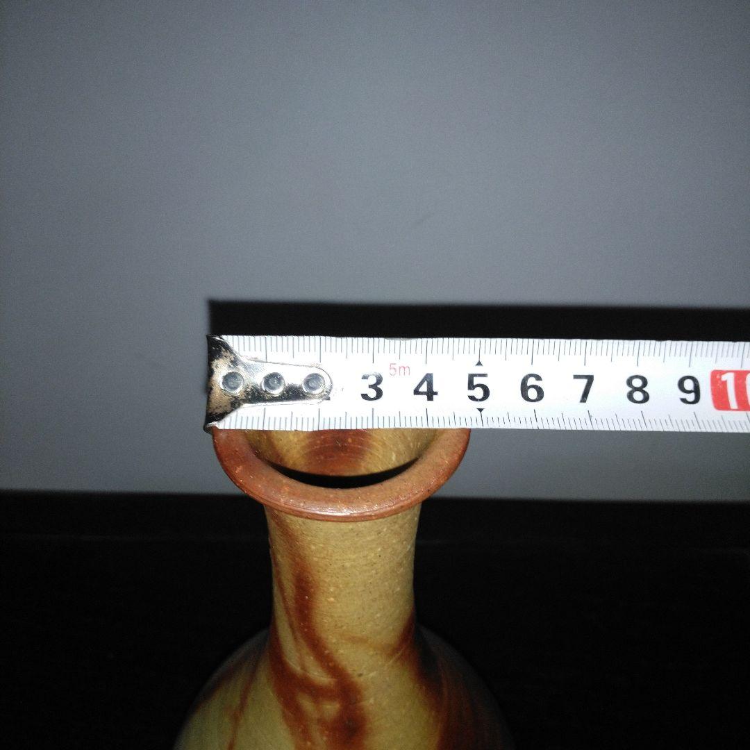 NO620 備前焼　花瓶　火襷　陶印アリ