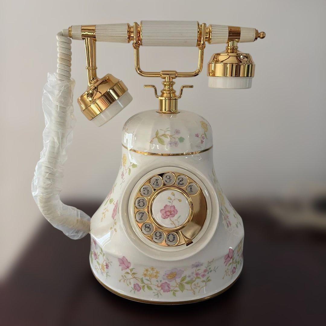 【昭和レトロ】美品　陶器製電話機