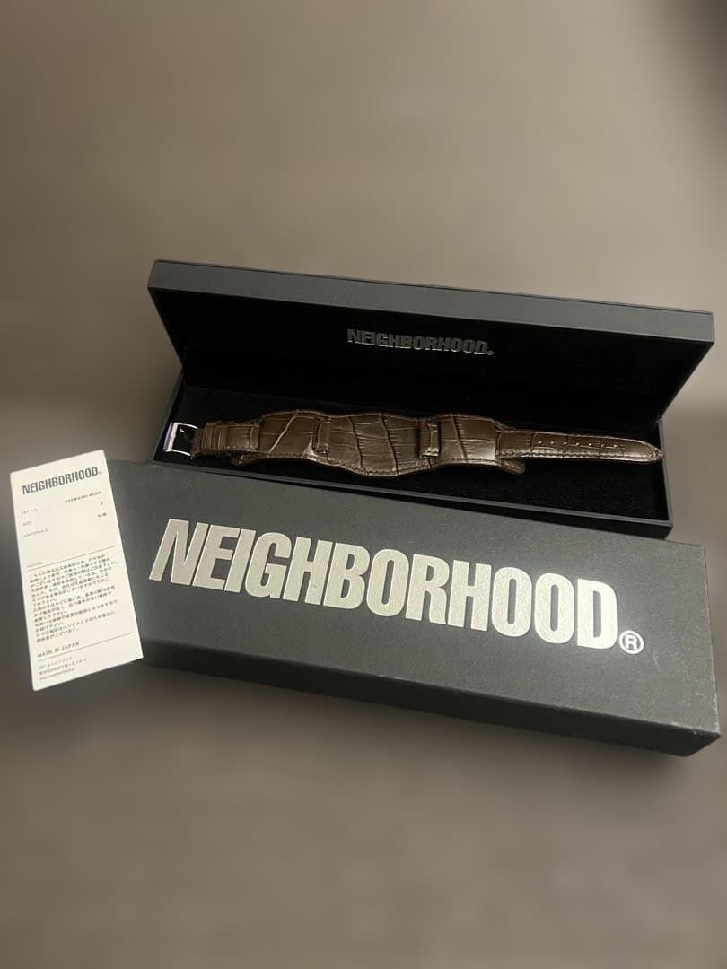 neighborhood LEATHER EMB WATCH BAND時計ベルト