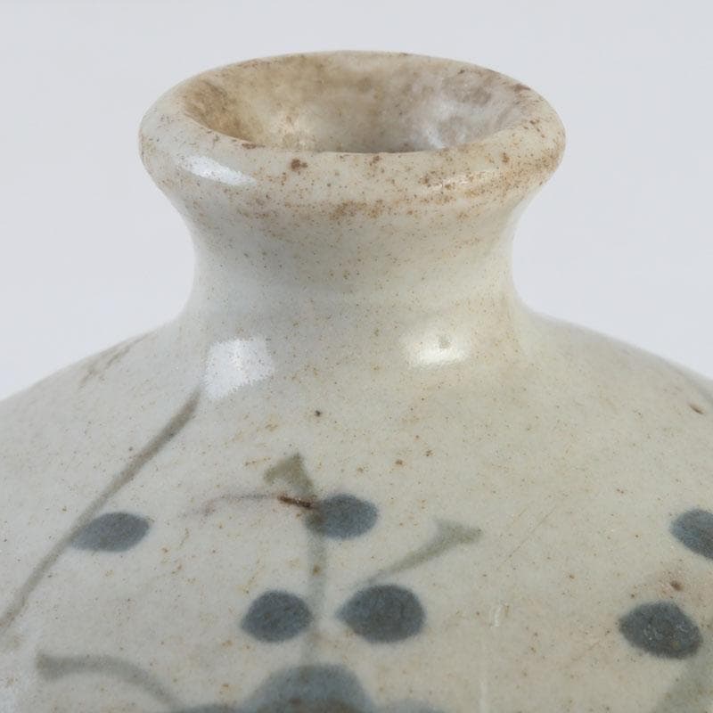 伊万里焼　古伊万里　染付　花文　油壷　小壷　V　9727