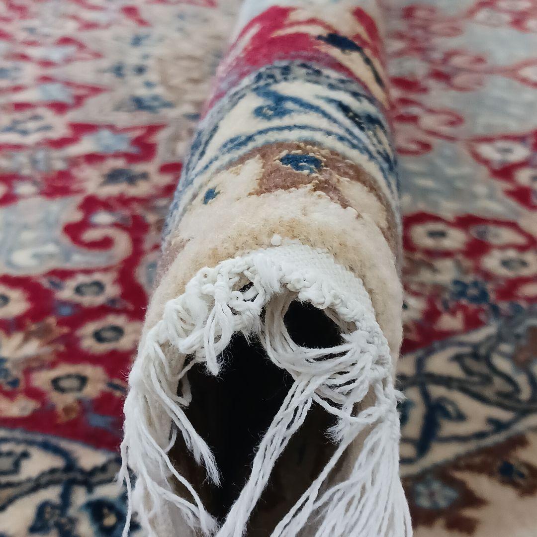 GHRY2653 高級ペルシャ ナイン産 オーバル 手織絨毯