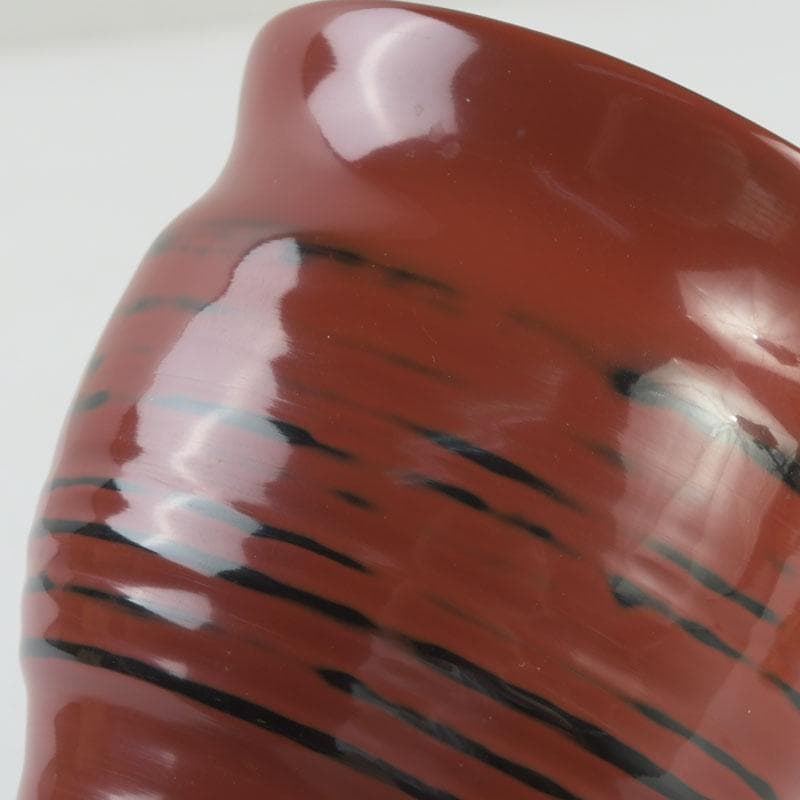 茶道具　根来塗　磯矢阿伎良　茶器　仕覆付　共箱　V　9302