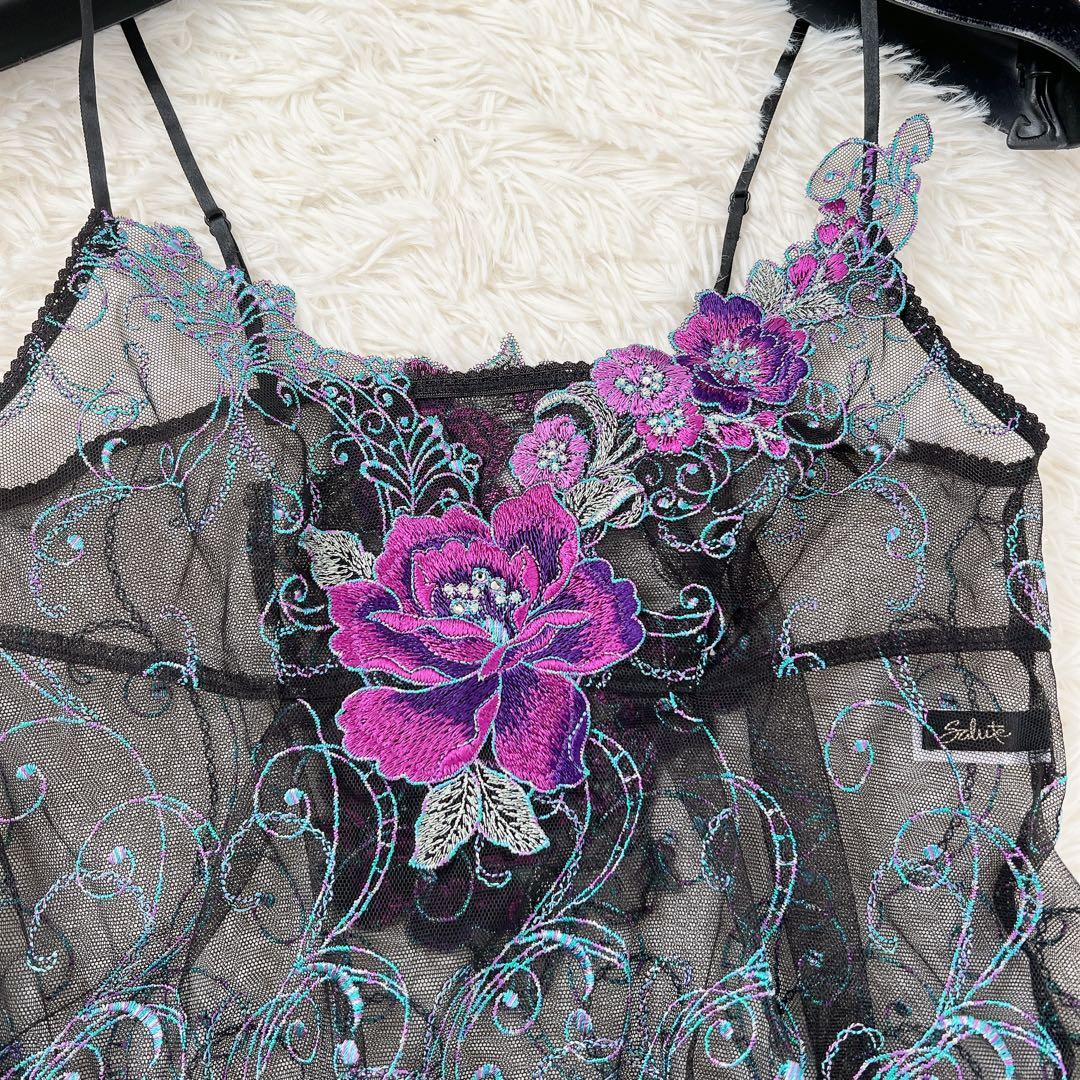 【Mサイズ】レア サルート 84G キャミソール CTJ284 ブラック 廃盤