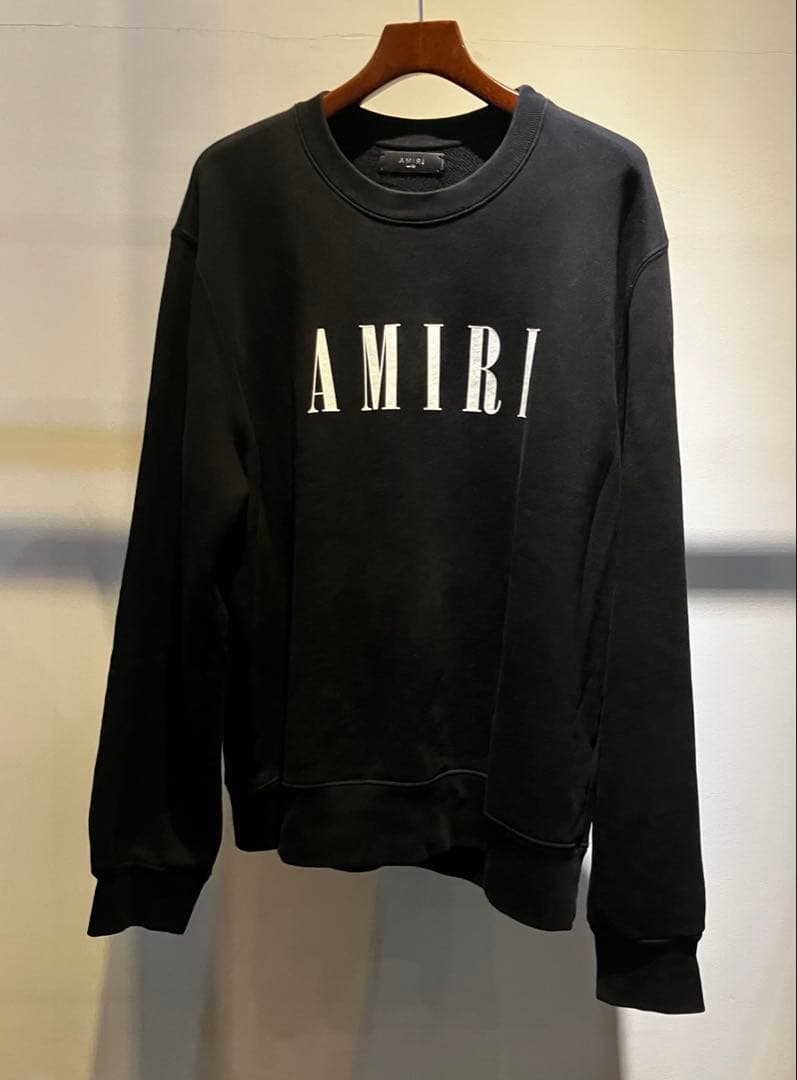 国内正規品 AMIRI アミリ 美品 ロゴスウェット Ｌサイズ ブラック