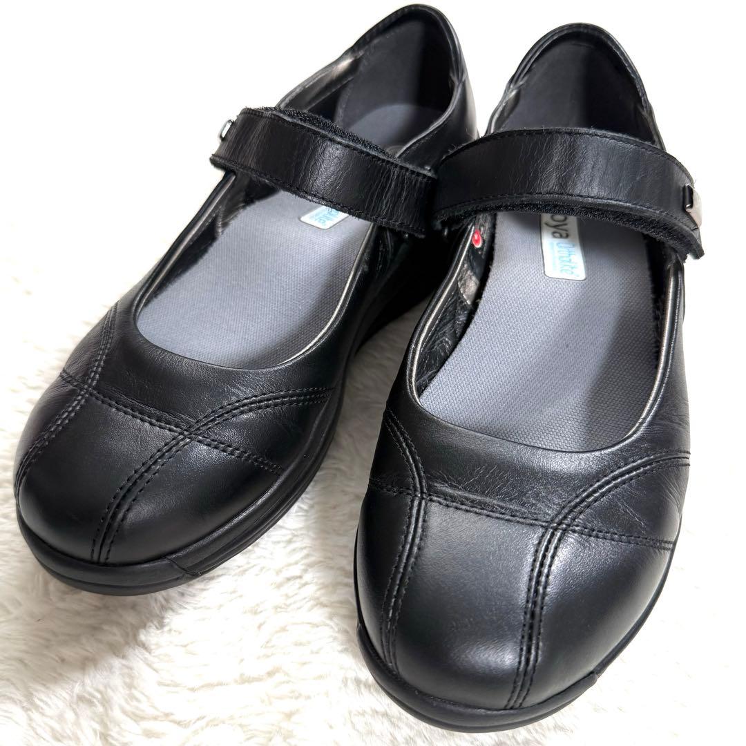 【美品】JOYA ジョーヤ メリージェーン コンフォートシューズ 黒 24.5