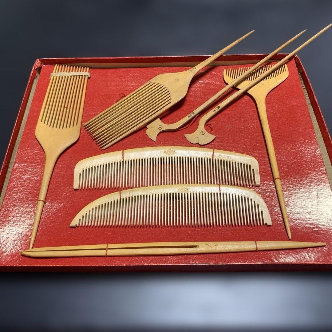 本つげ　つげ櫛　本つげ櫛色々　8本　当時物　アンティーク櫛　ヴィンテージ