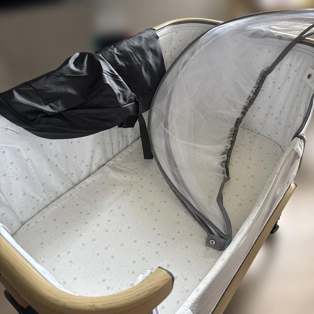 美品 ベビーベッド HZDMJ グレー 楽天ベビーベッド部門No.1