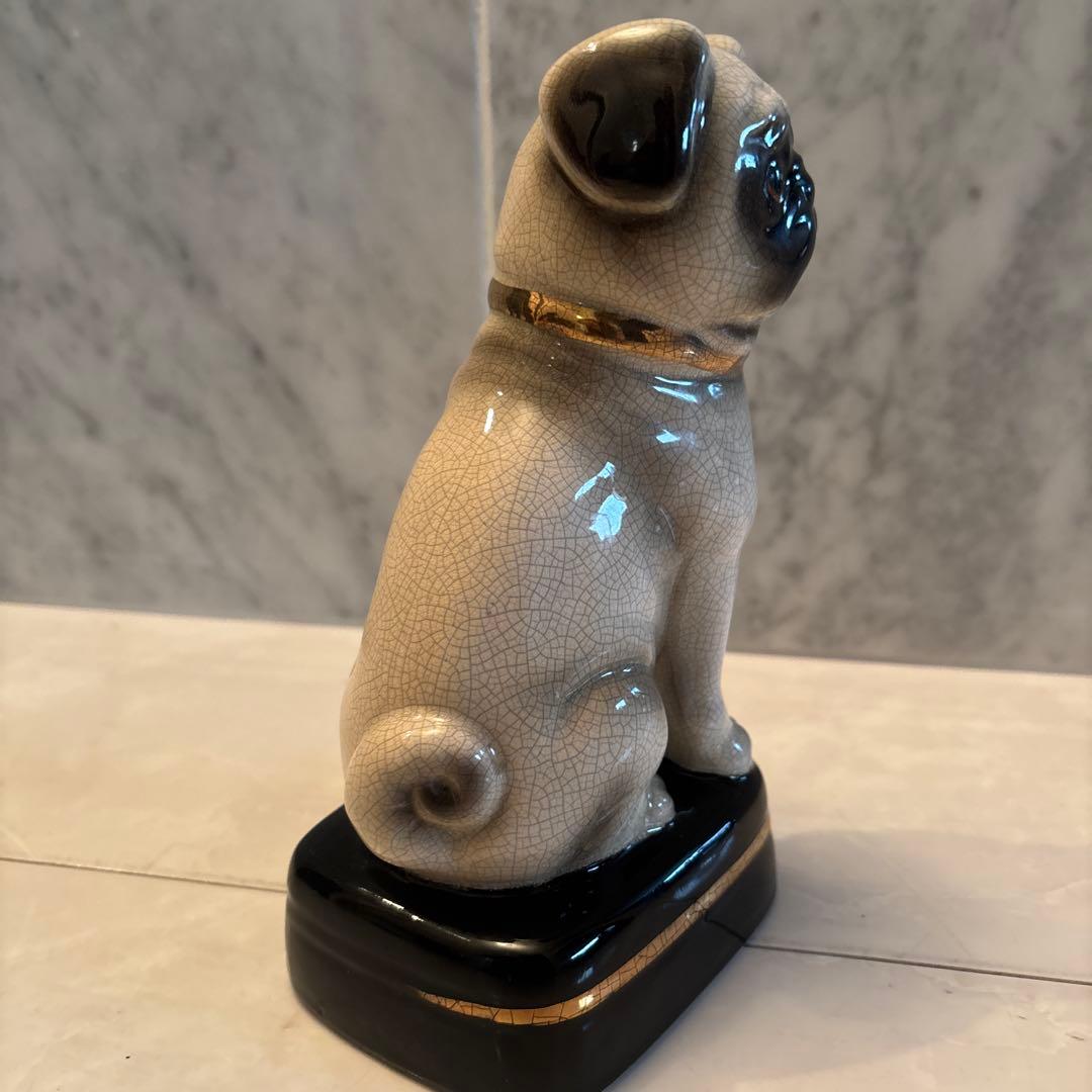 アメリカ70年代ヴィンテージ困ったお顔が可愛すぎるパグの陶器