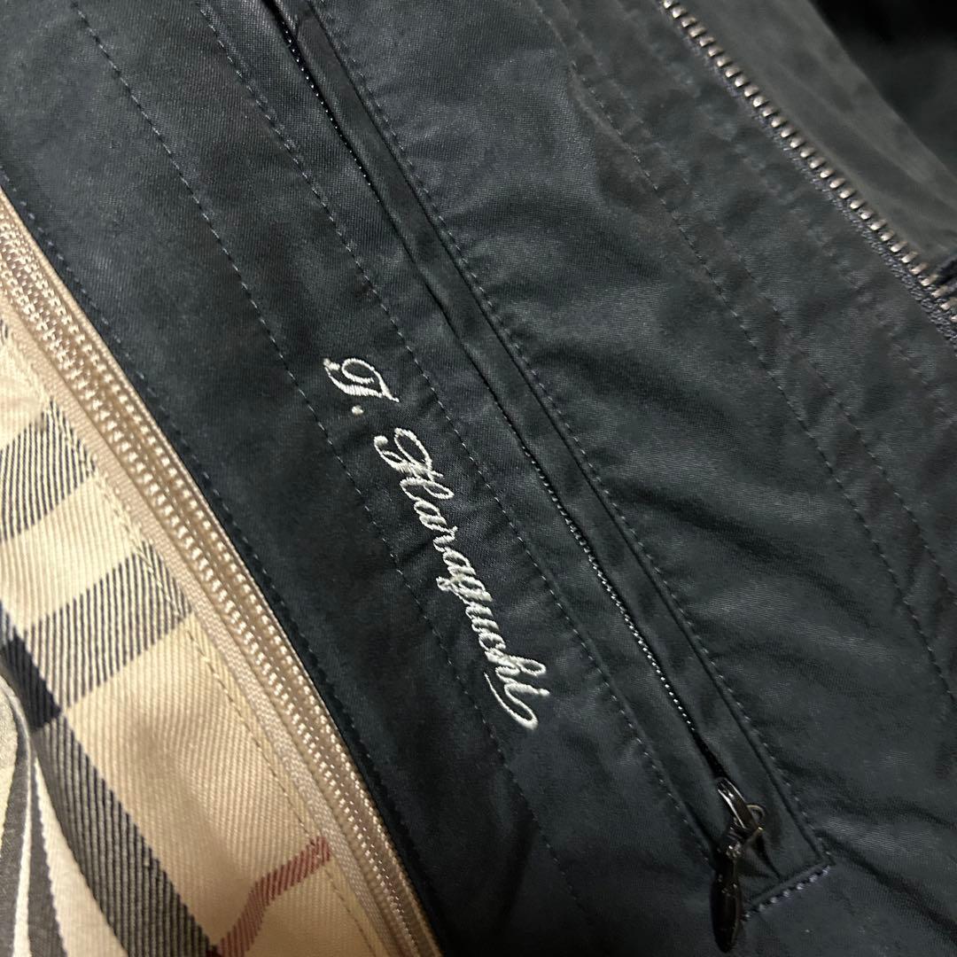 【LL】バーバリーロンドン フーデッドコート ダウンライナー ノバチェック 黒