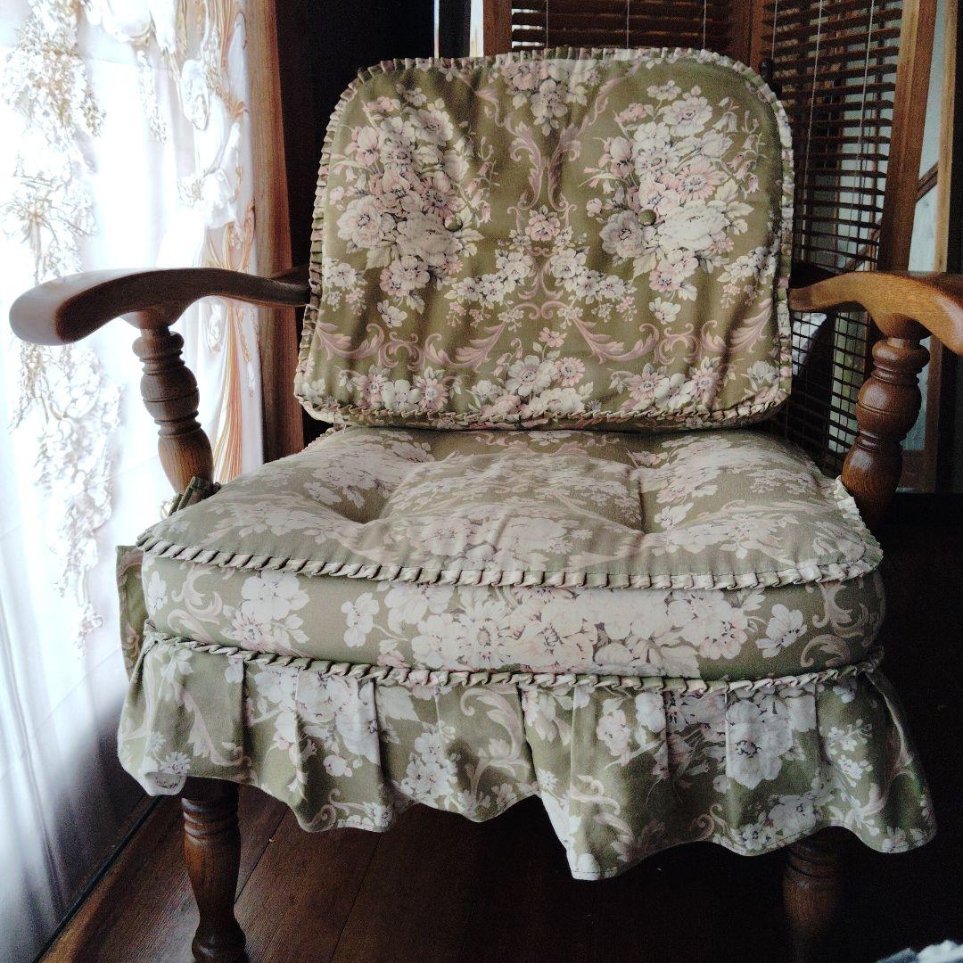 飛騨産業 クラシックソファ花柄1人掛け