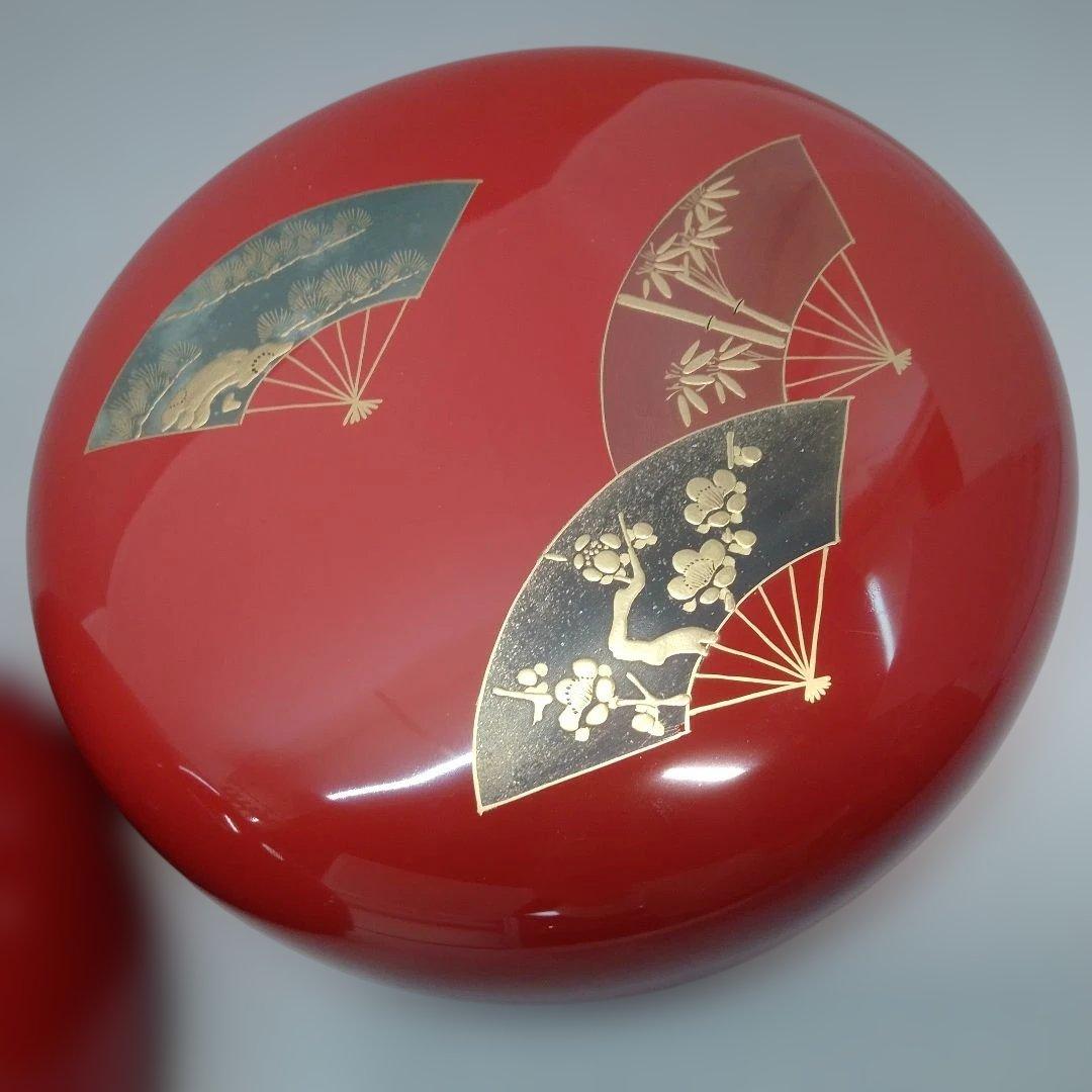 食籠　ジキロ　木製　五君子（松竹梅蘭菊）