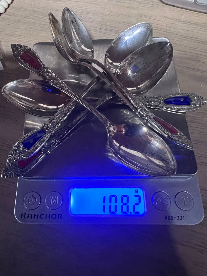 銀製スプーン6本セット 108g