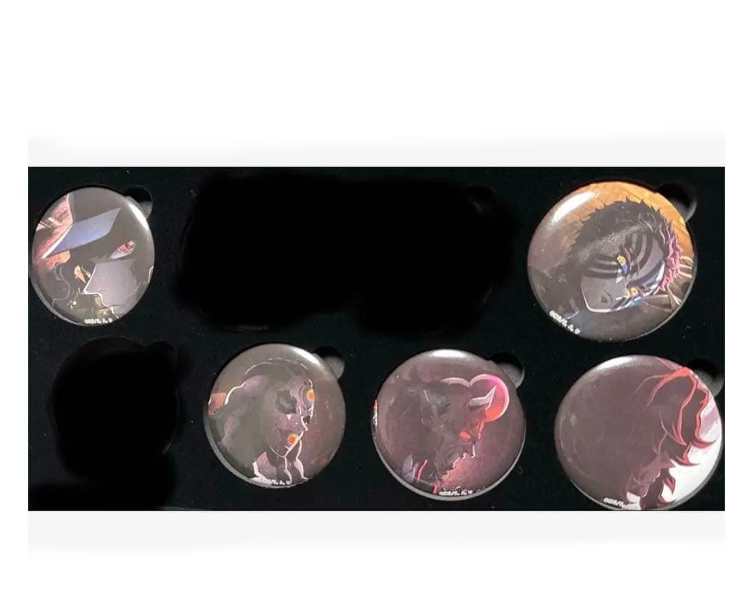 鬼滅の刃 上弦集結 劇場版 缶バッジセット 黒死牟 無惨 猗窩座 玉壺 半天狗