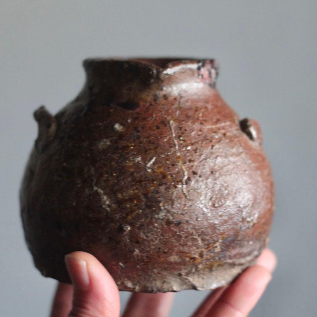 越前焼 お歯黒壺 壺 花器 古美術 古道具 アンティーク