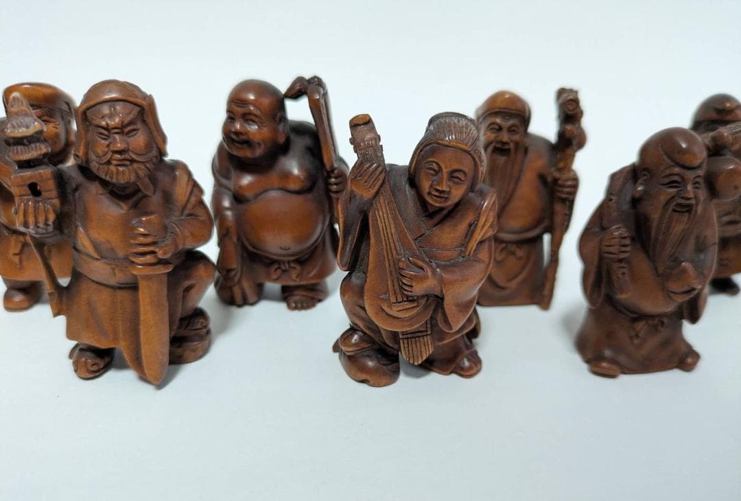 【9点まとめ売り】 根付 七福神 動物 光玉 銘有り 美術品 コレクション