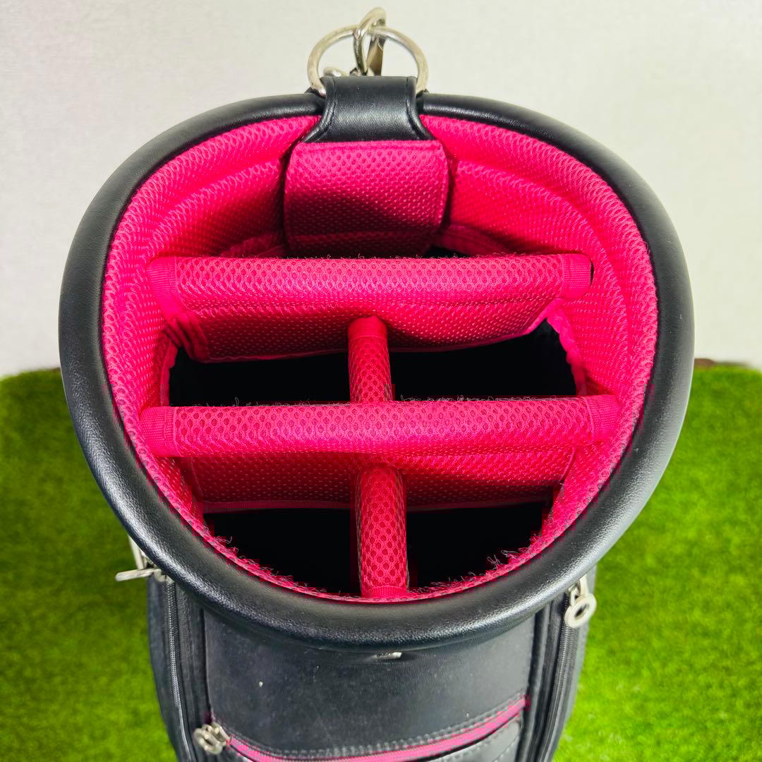 【女性用】Callaway レディース キャディバッグ ブラック ピンク