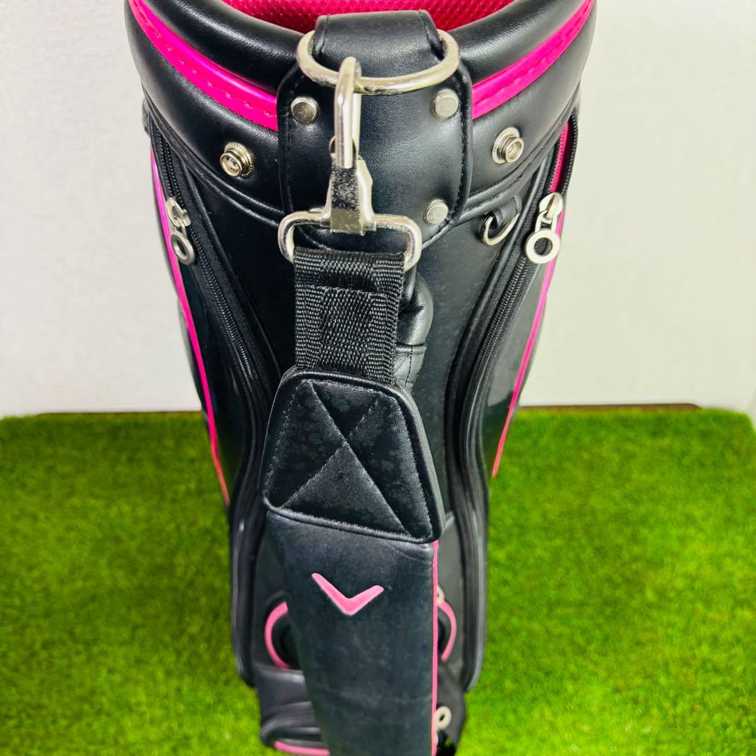 【女性用】Callaway レディース キャディバッグ ブラック ピンク