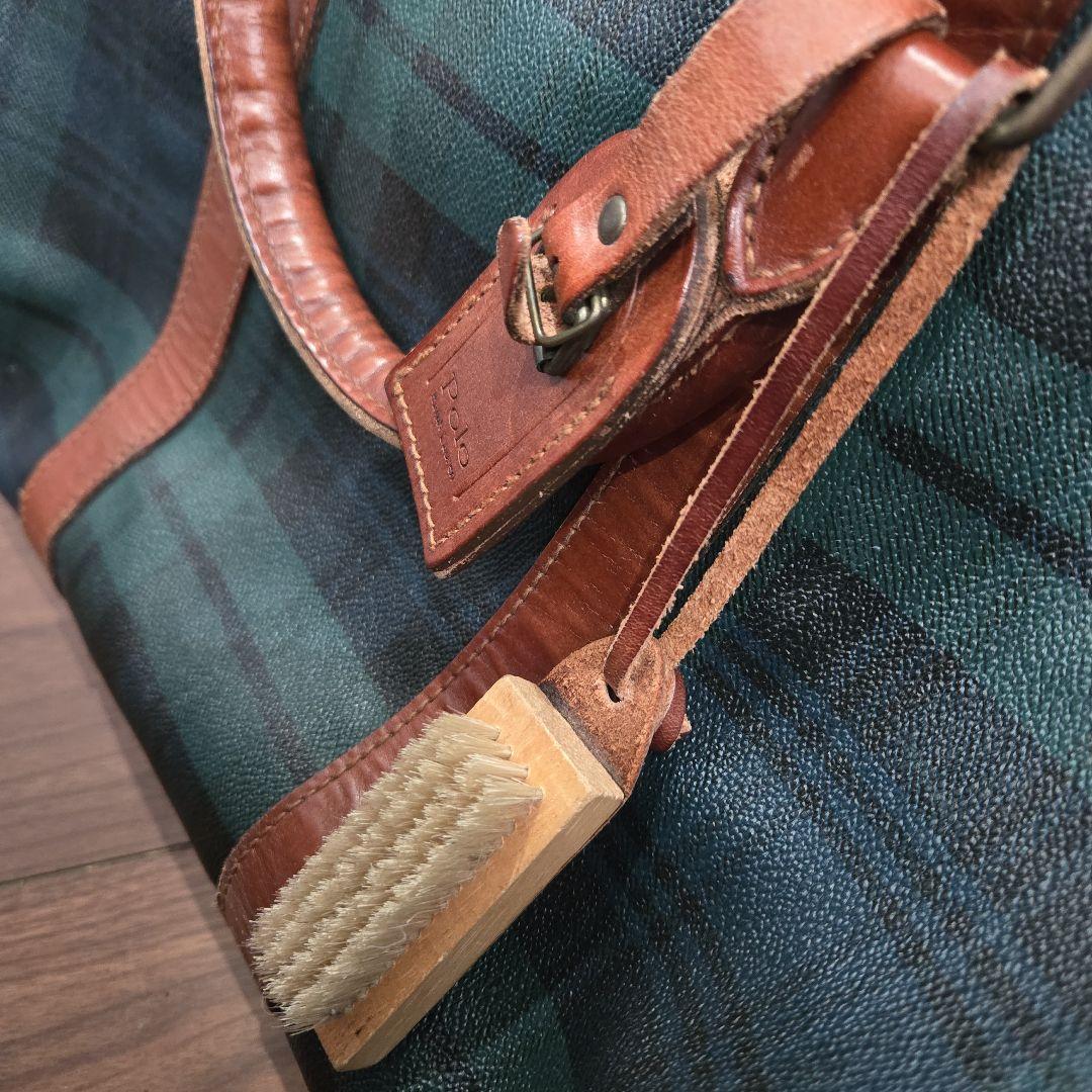 Polo Ralph Lauren グリーンチェック ボストンバッグ