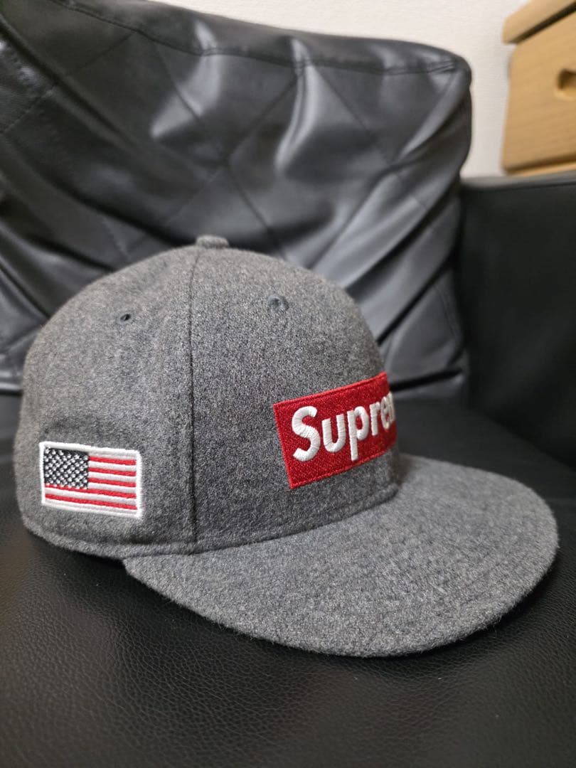 ド*ン様 Supreme ニューエラ　BoxLogo USAフラッグ刺繍