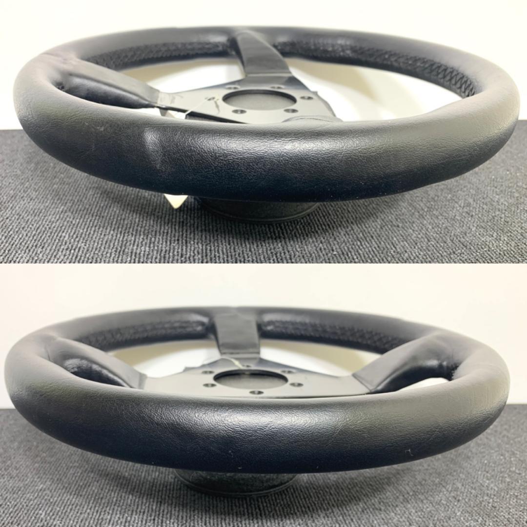 新品未使用 コムサ ステアリング 32Φ ブラックスポーク レザー 希少