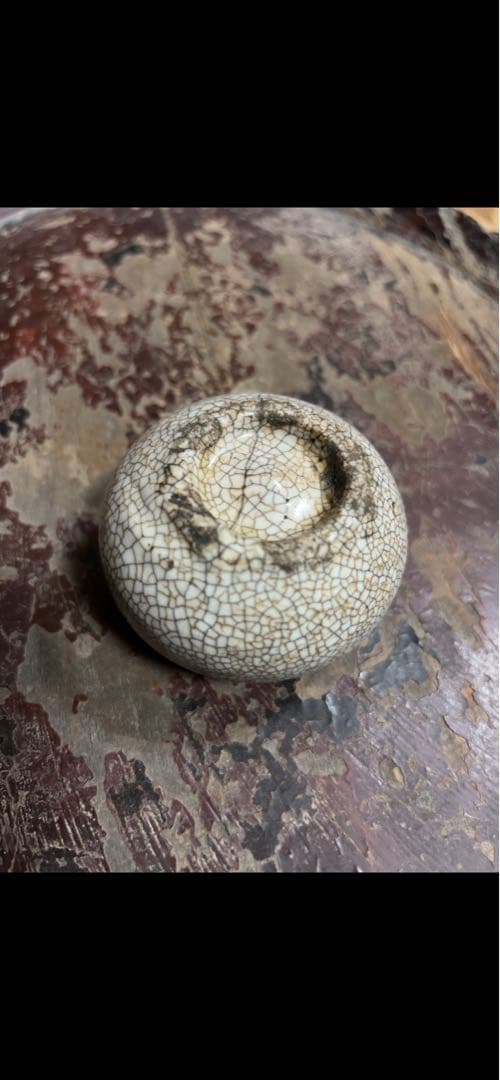 李朝 白磁小壺 丸壺 (塩笥盃)