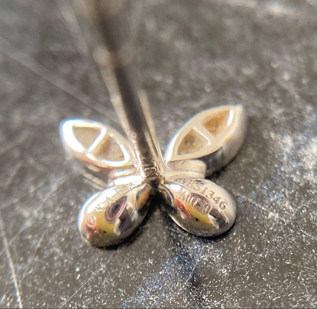 グラフ 750WG ピアス バタフライパヴェ 片方のみ