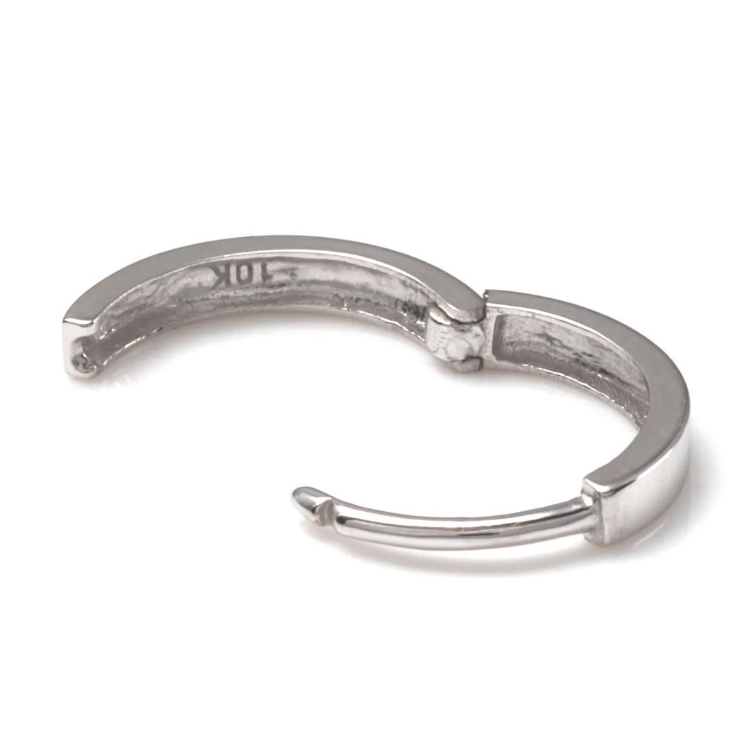 AVALANCHE 10Kホワイトゴールド ピアス 11mm 両耳 フープピアス