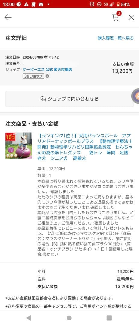 アプリア　ドーナッツボールプラス（犬用バランスボール）