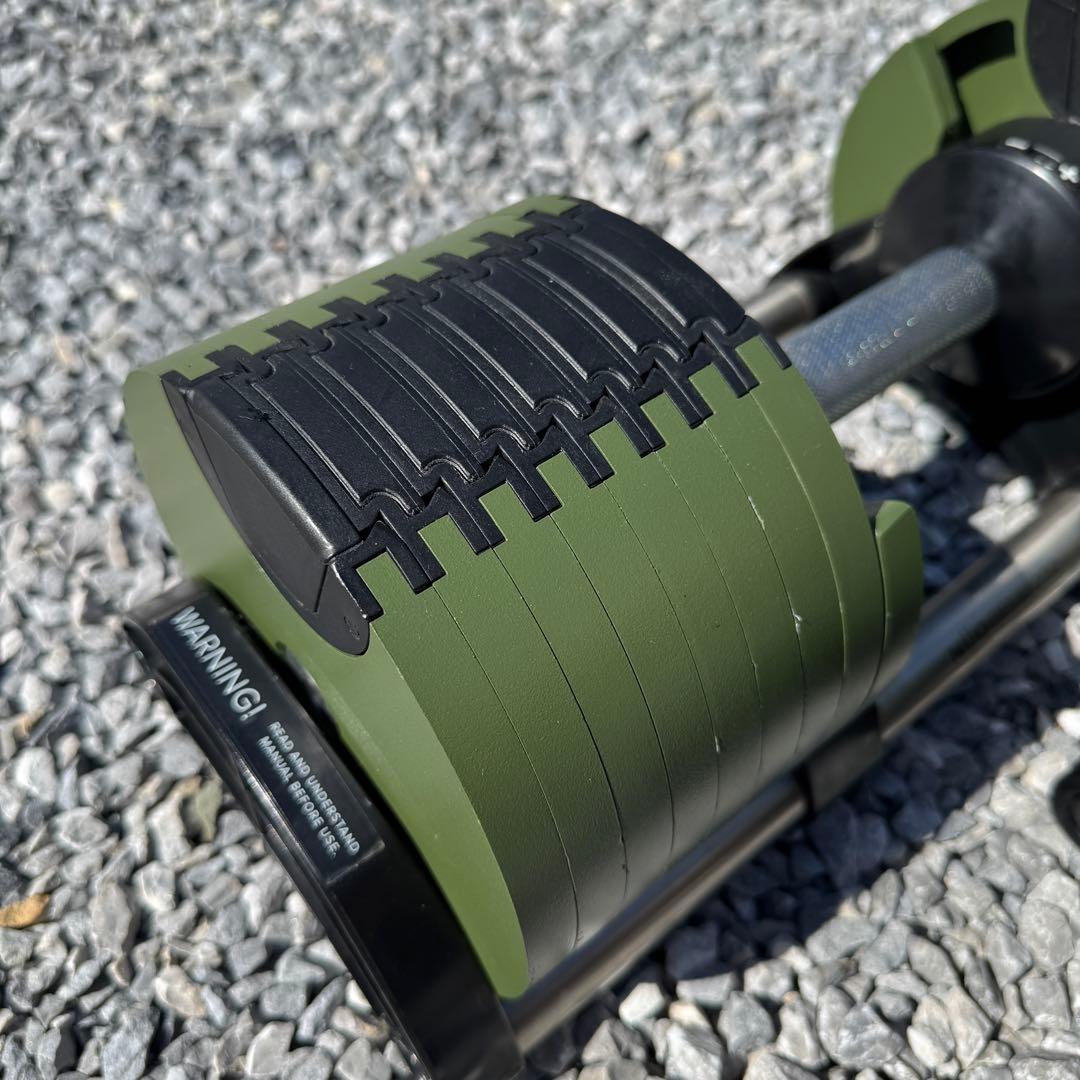 ①フレックスベル 32kg 可変式ダンベル カーキ